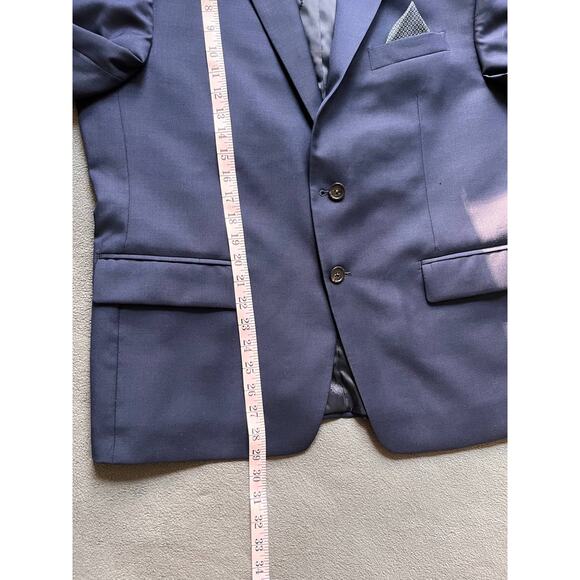 Lauren Ralph Lauren Mens Blazer Size 44S Navy blue Wool Blend Natural Stretch - Picture 6 of 12